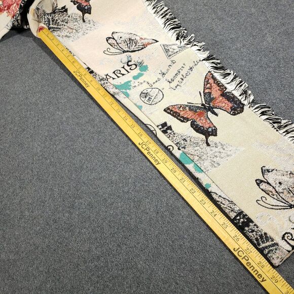 Guapi Pants Womens XS Mid Rise Fringe Edge Floral Eiffel Paris Cut Out Waist - Picture 5 of 9